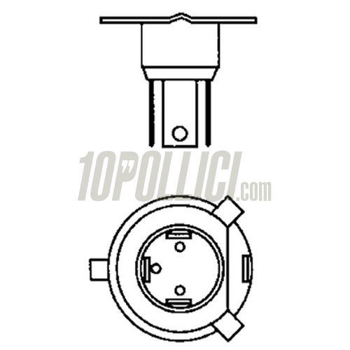 Lampadina "Power White" biluce 12V 60/55W P43T HS1 alogena - 2 pezzi