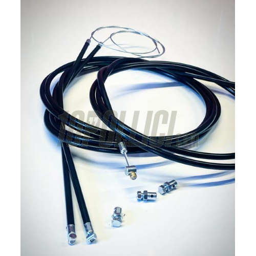 Kit cavi e guaine Racing per cambio e frizione VZR Vezzola Racing per Vespa  PX - nero