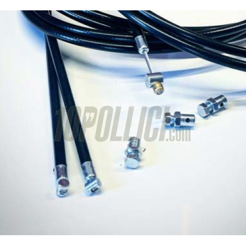 Kit cavi e guaine Racing per cambio e frizione VZR Vezzola Racing per Vespa  PX - nero
