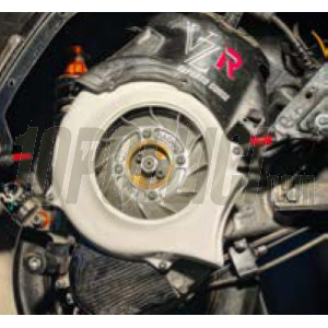 Channeled flywheel cover VZR Vezzola Racing in fiberglass Vespa 50, 90, 125 ET3 Primavera, PK 