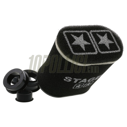 Filtro aria racing STAGE6 Double-Layer Ø=28/35/42/45/49/55mm, l=150 mm, l=150 mm, a=90 mm, NERO