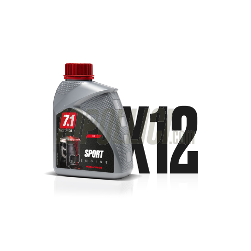 Olio miscela 2 tempi MALOSSI 7.1 Sport, sintetico, 1000ml - 12 pezzi