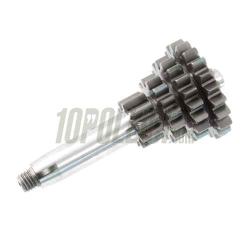 Input shaft assembly EVOK 10-14-18-21 teeth QUARTA CORTA Vespa 50, 90, 125 ET3 Primavera, PK