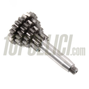 Input shaft assembly EVOK 10-14-18-21 teeth QUARTA CORTA Vespa 50, 90, 125 ET3 Primavera, PK