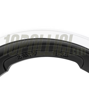 Cerchio in lega tubeless MY SIP 2.10-10 Vespa 50, 125 ET3 Primavera, PK, PX, T5 - nero e alluminio lucido