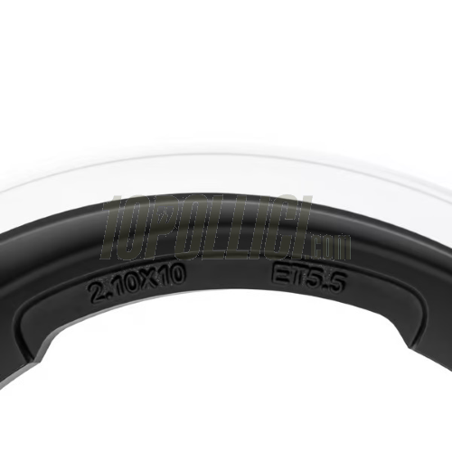 Cerchio in lega tubeless MY SIP 2.10-10 Vespa 50, 125 ET3 Primavera, PK, PX, T5 - nero e alluminio lucido