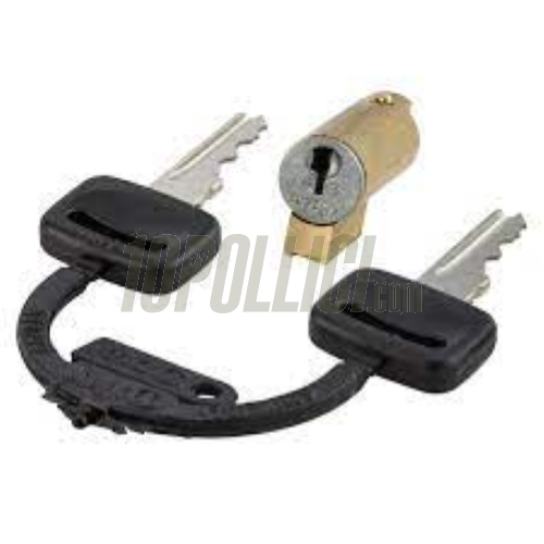 Steering lock ZADI for PIAGGIO CIAO PX, SI, Bravo, Superbravo, Grillo, Boss, Boxer 50ccm 2T AC, l 31,5 mm, Ø 12 mm, upper collar: 6mm, lower collar 6mm