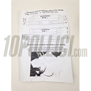Crankshaft FALC RACING full circle, cone 20, conrod 97, stroke 51, Ø 87mm, Vespa 125 ET3 Primavera