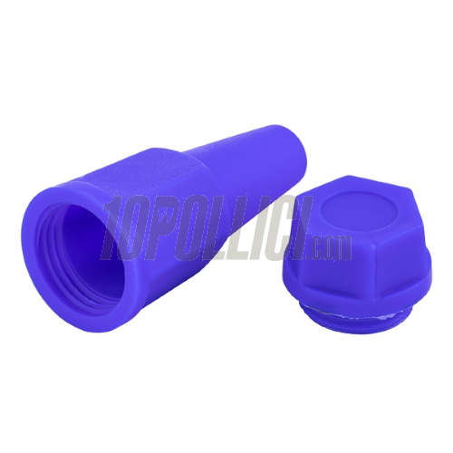 Portacandela in plastica blu