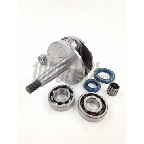 Albero motore FALC RACING volani tondi, cono 20, biella 97 dal pieno, corsa 51, spalle 87, Vespa 125 ET3 Primavera