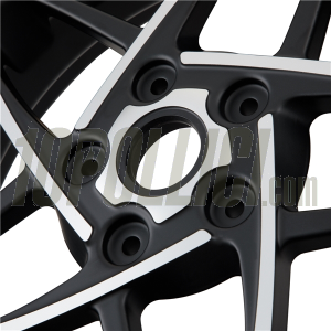 Cerchio in lega SIP MKII anteriore e posteriore per Vespa 125-300cc GTS, GTS Super, GTV, GT 60, GT, GT L, 3.00-12", nero opaco ed alluminio lucido