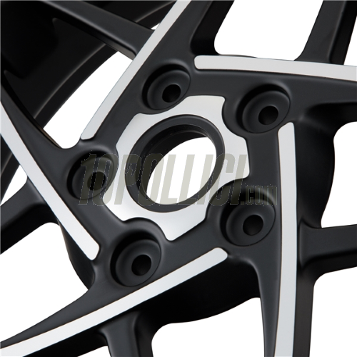 Cerchio in lega SIP MKII anteriore e posteriore per Vespa 125-300cc GTS, GTS Super, GTV, GT 60, GT, GT L, 3.00-12", nero opaco ed alluminio lucido