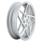 Rim SIP MK II front and rear for Vespa 125-300cc GTS, GTS Super, GTV, GT 60, GT, GT L, 3.00-12", silver and polished aluminium
