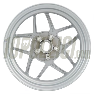 Rim SIP MK II front and rear for Vespa 125-300cc GTS, GTS Super, GTV, GT 60, GT, GT L, 3.00-12", silver and polished aluminium