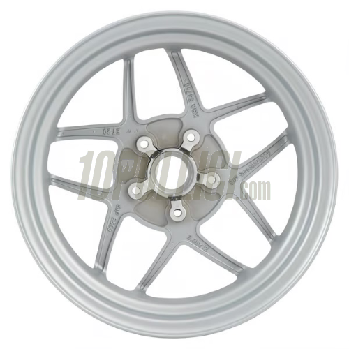 Rim SIP MK II front and rear for Vespa 125-300cc GTS, GTS Super, GTV, GT 60, GT, GT L, 3.00-12", silver and polished aluminium