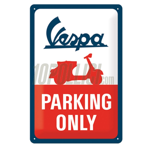Metal plaque "Vespa Parking Only"