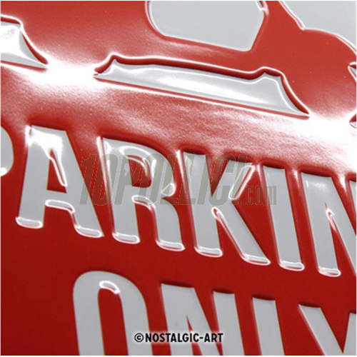 Metal plaque "Vespa Parking Only"