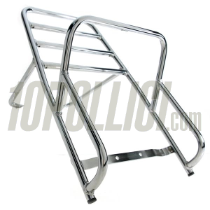 Portapacchi posteriore CLASSIC Vespa VNB, GT, GTR, Super, TS, VBB, GL, Sprint, 160 GS 2°, 180 SS, Rally - cromato