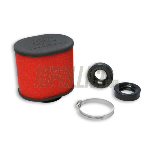 Racing air filter RED FILTER MALOSSI E15 Ø 60 streight for PHBG 15-21, PHBL 20-26 carburetors