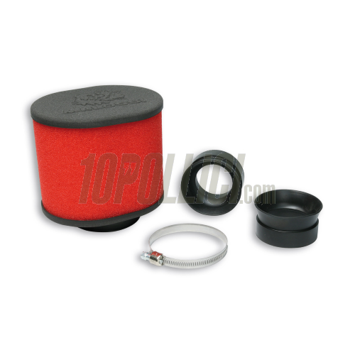 Racing air filter RED FILTER MALOSSI E13 Ø 42 / 50 / 60 for PHBH - MIKUNI - KEIHIN carburetors