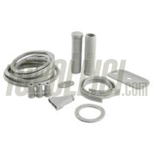 Frame rubber set Vespa Vespa Faro Basso per Vespa 125 VN, 150 VL, pebble grey RAL 7032, 15 pezzi