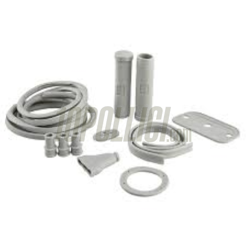 Frame rubber set Vespa Vespa Faro Basso per Vespa 125 VN, 150 VL, pebble grey RAL 7032, 15 pezzi