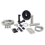 Frame rubber set Vespa Vespa Faro Basso per Vespa 125 VN, 150 VL, pebble grey RAL 7032, 15 pezzi