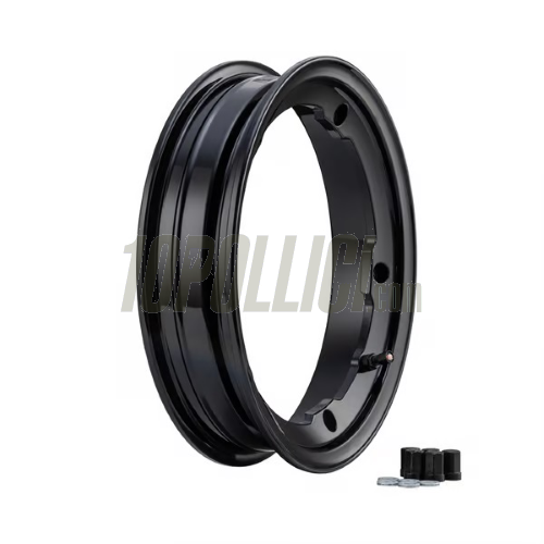 Alloy wheel rim MY SIP  2.10-10 Tubeless Vespa 50, 125 ET3 Primavera, PK, PX, T5 - shiny black 