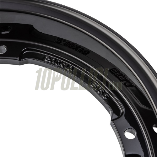 Alloy wheel rim MY SIP  2.10-10 Tubeless Vespa 50, 125 ET3 Primavera, PK, PX, T5 - shiny black 