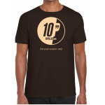 T-shirt 10POLLICI chocolate, sand logo - XL