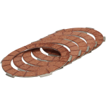 Clutch friction plates set -BGM PRO Superstrong Racing Red- Lambretta LI, LI S, SX. TV (2nd series, 3rd series), DL/GP - 5 plates