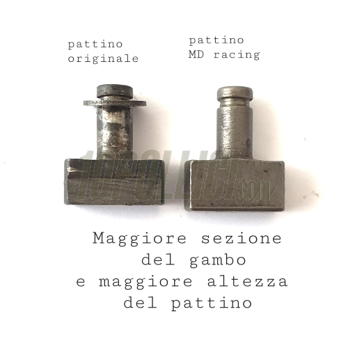 2 reinforced blocks gear fork set MD RACING for Vespa Smallframe - 2nd increasement