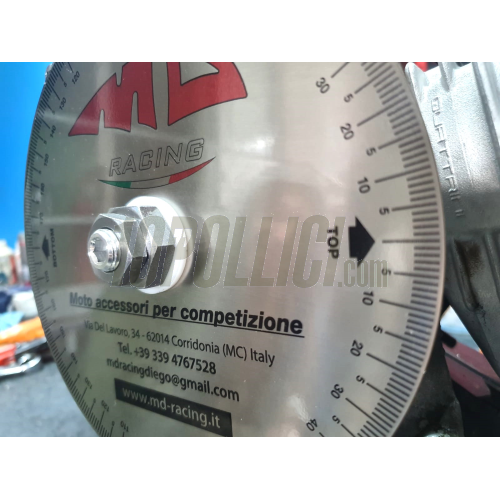 Speciale supporto per disco graduato MD Racing per controllo fase motore
