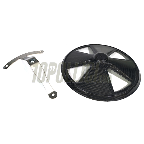 Hub cap "4 Spokes" for open 10" rim TOMAS COMPOSITI Vespa  50, Primavera, ET3, PK GT, Sprint, GL, GS, 180 SS, Sprint V, Rally, TS, PX, PE, Lusso, T5, LML - CARBON FIBER