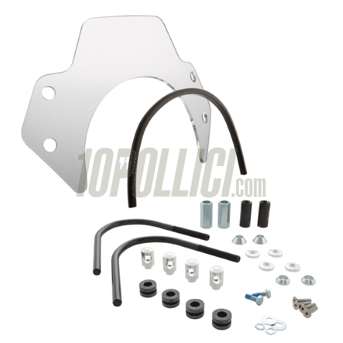 Wind shield SIP SERIES PORDOI, clear, black brackets, Vespa GTS, GTS Super 125-300ccm (2023-)