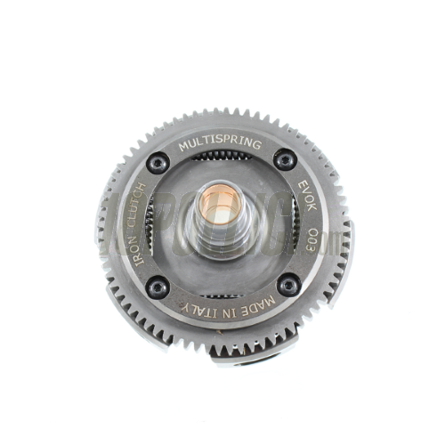 Gearbox 24-72 straight teeth EVOK Iron Clutch MULTISPRING with aluminium mfs basket and reinforced flexible coupling Vespa 50, 90, 125 ET3 Primavera, PK