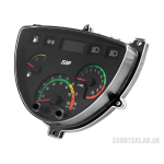 Speedometer rev counter SIP for Vespa T5, 10.000rpm, face: black, with MPH