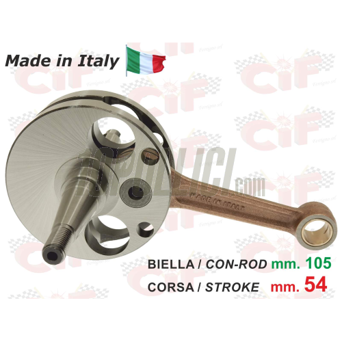 Albero motore CIF corsa 54, biella 105, spinotto 15, Vespa 125-150 VNA1T, VNA2T