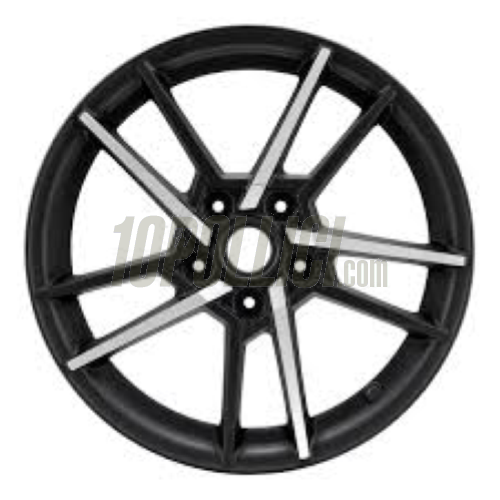 Cerchio in lega SIP MK IV anteriore e posteriore per Vespa 125-300cc GTS, GTS Super, GTV, GT 60, GT, GT L, 3.00-13", ET20, 5x86, nero lucido con raggi alluminio lucido