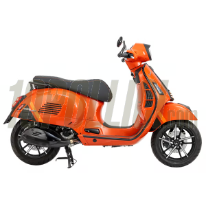 Cerchio in lega SIP MK IV anteriore e posteriore per Vespa 125-300cc GTS, GTS Super, GTV, GT 60, GT, GT L, 3.00-13", ET20, 5x86, nero lucido con raggi alluminio lucido
