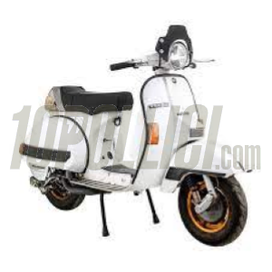 Wind shield SIP SERIES PORDOI, toned, black brackets, Vespa PX, PE