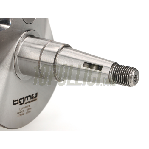 Albero motore BGM PRO anticipato - corsa 60mm, biella 128 Vespa PX200, Rally 200 (Ducati), Motovespa TX200 - per cilindri 244cc