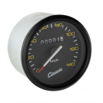 Speedometer SIP Classic Vespa PX 125, 150, 200, black ring - 140 km/h