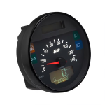 Speedometer rev counter SIP 2.1 "Lusso Style" for LML Star 125-200, Star Deluxe, Stella 2T/4T, 14.000rpm, face: grey, 140 km/h-mph 