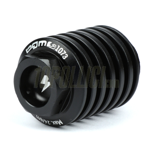 Oil drain plug -BGM PRO, CNC, black mat- all Piaggio Leader 125-200cc, LEM 125-150cc, HE 125-150cc, IGET 125-150cc, Quasar/HPE 250-300cc, Master 400-500cc