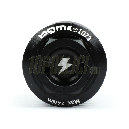 Oil drain plug -BGM PRO, CNC, black mat- all Piaggio Leader 125-200cc, LEM 125-150cc, HE 125-150cc, IGET 125-150cc, Quasar/HPE 250-300cc, Master 400-500cc