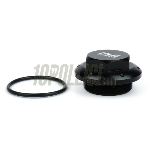 Oil drain plug -MOTO NOSTRA, CNC, black shiny- all Piaggio Leader 125-200cc, LEM 125-150cc, HE 125-150cc, IGET 125-150cc, Quasar/HPE 250-300cc, Master 400-500cc