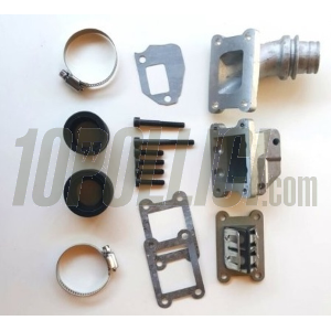 Intake manifold reed valve VMC Ø24 Vespa 50, Special, 90, 125 ET3 Primavera  - 3 holes - for 26/28mm carburetors