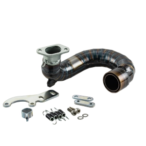 Racing exhaust Clubsport - Lambretta 125 LI, LIS, DL, GP, 150 LI, LIS, SX, DL, GP, 175 TV 2°-3°, 200 TV, SX, DL, GP - clear varnished steel