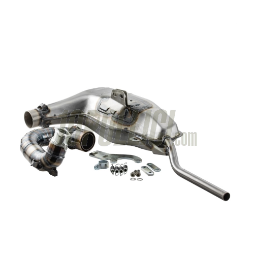 Racing exhaust Clubsport - Lambretta 125 LI, LIS, DL, GP, 150 LI, LIS, SX, DL, GP, 175 TV 2°-3°, 200 TV, SX, DL, GP - clear varnished steel